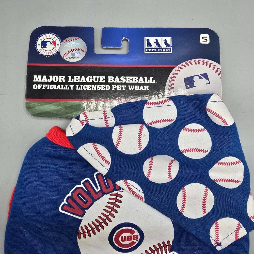 Pets First MLB Chicago Cubs Pet Tank Top and Bandana Set Small Blue